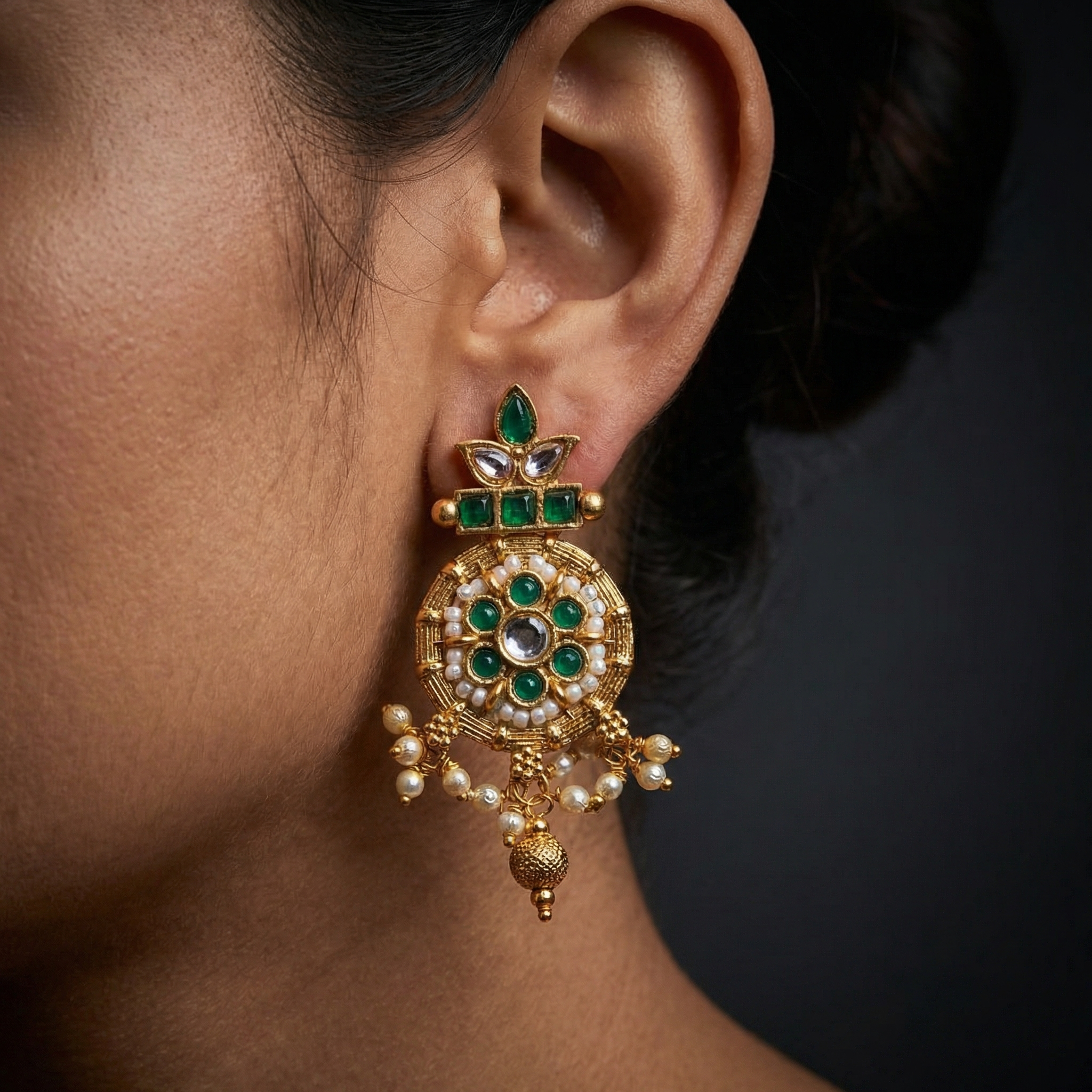 Kundan Choker Set | Rajputi Bridal Necklace with Pearls & Gold - nandai.store