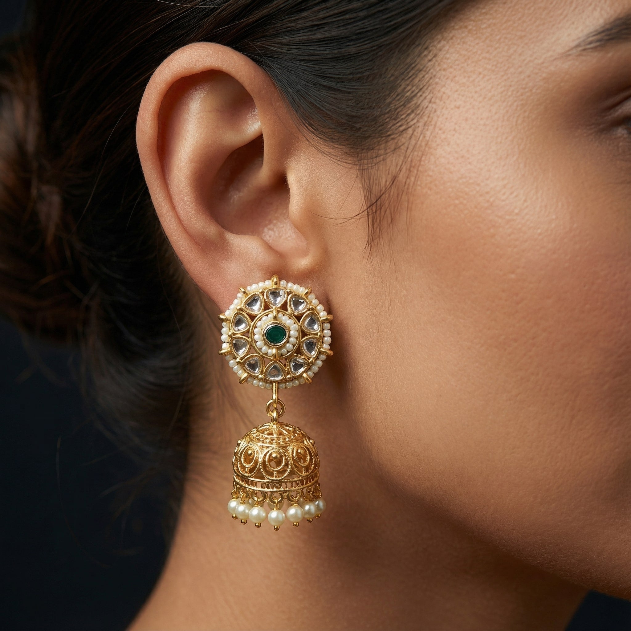 Kundan Choker Set | Rajputi Luxury Indian Bridal Jewelry - nandai.store
