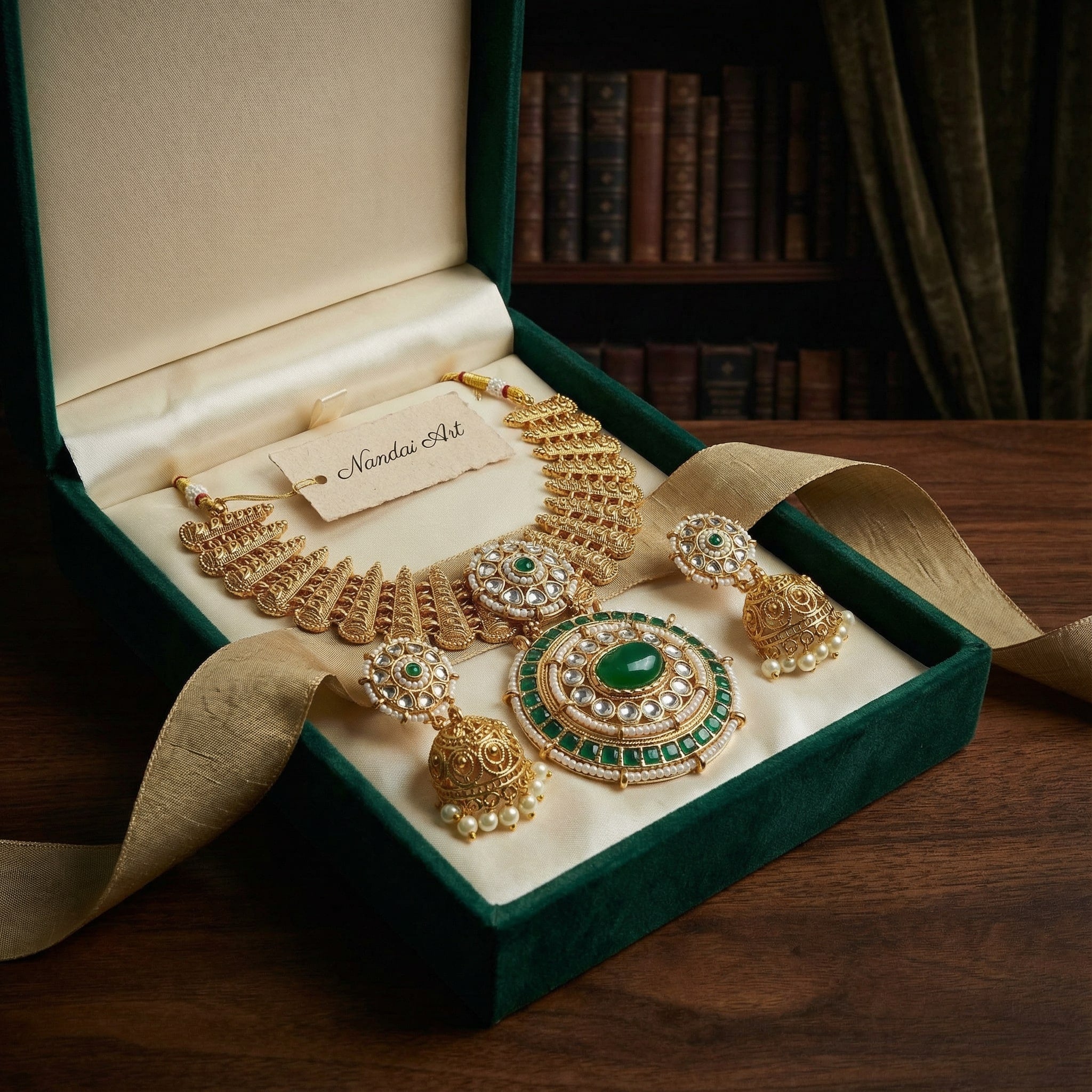 Kundan Choker Set | Rajputi Luxury Indian Bridal Jewelry - nandai.store