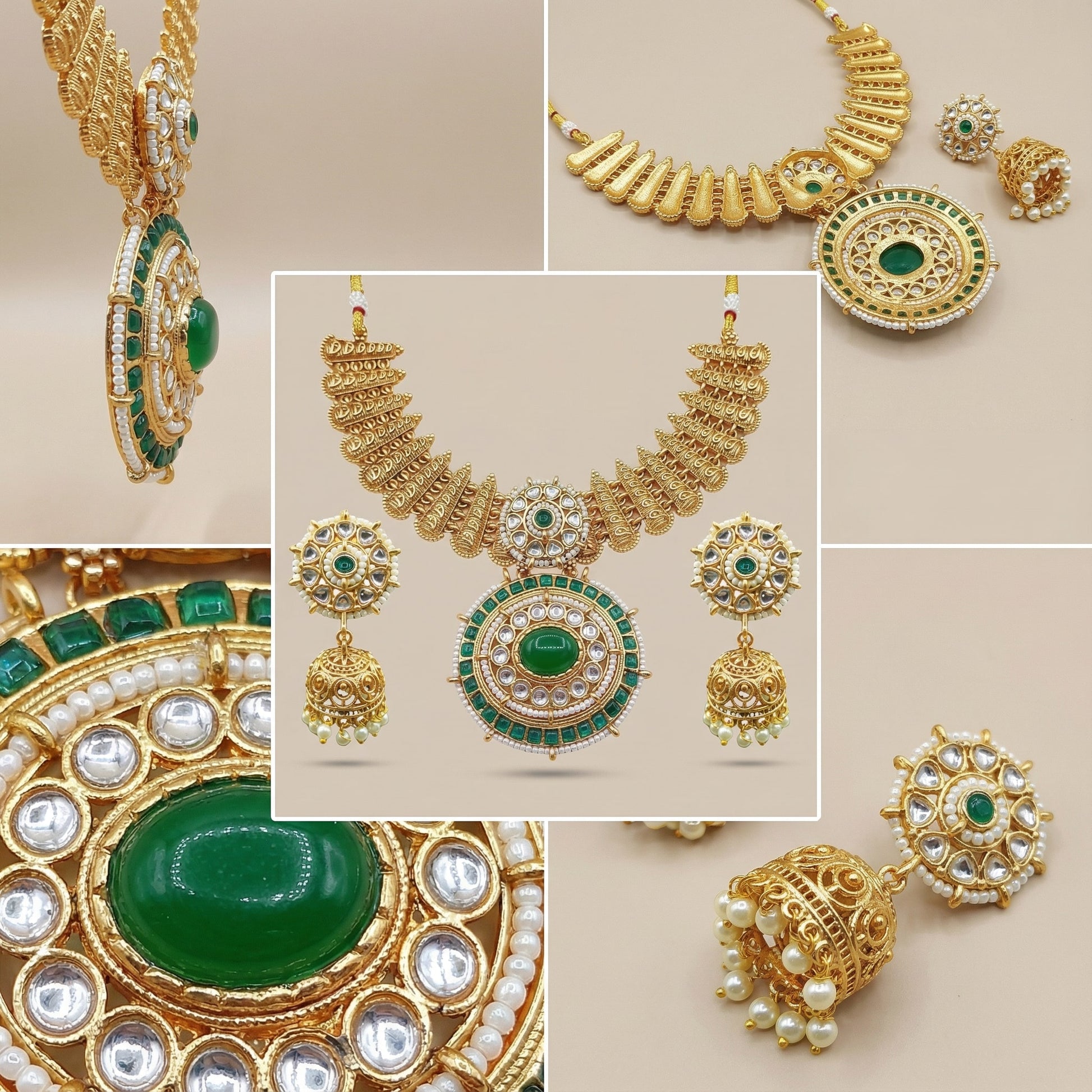 Kundan Choker Set | Rajputi Luxury Indian Bridal Jewelry - nandai.store