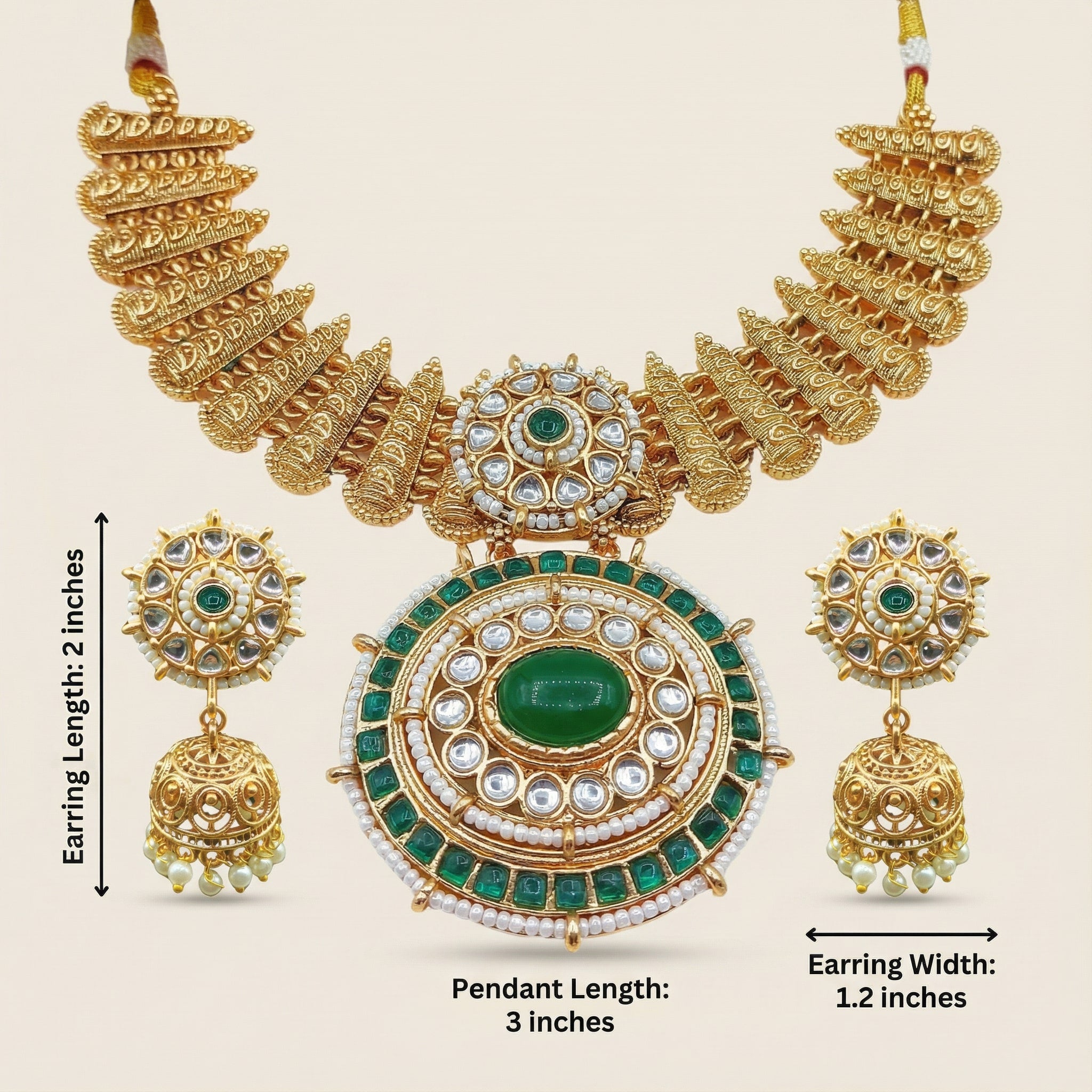 Kundan Choker Set | Rajputi Luxury Indian Bridal Jewelry - nandai.store