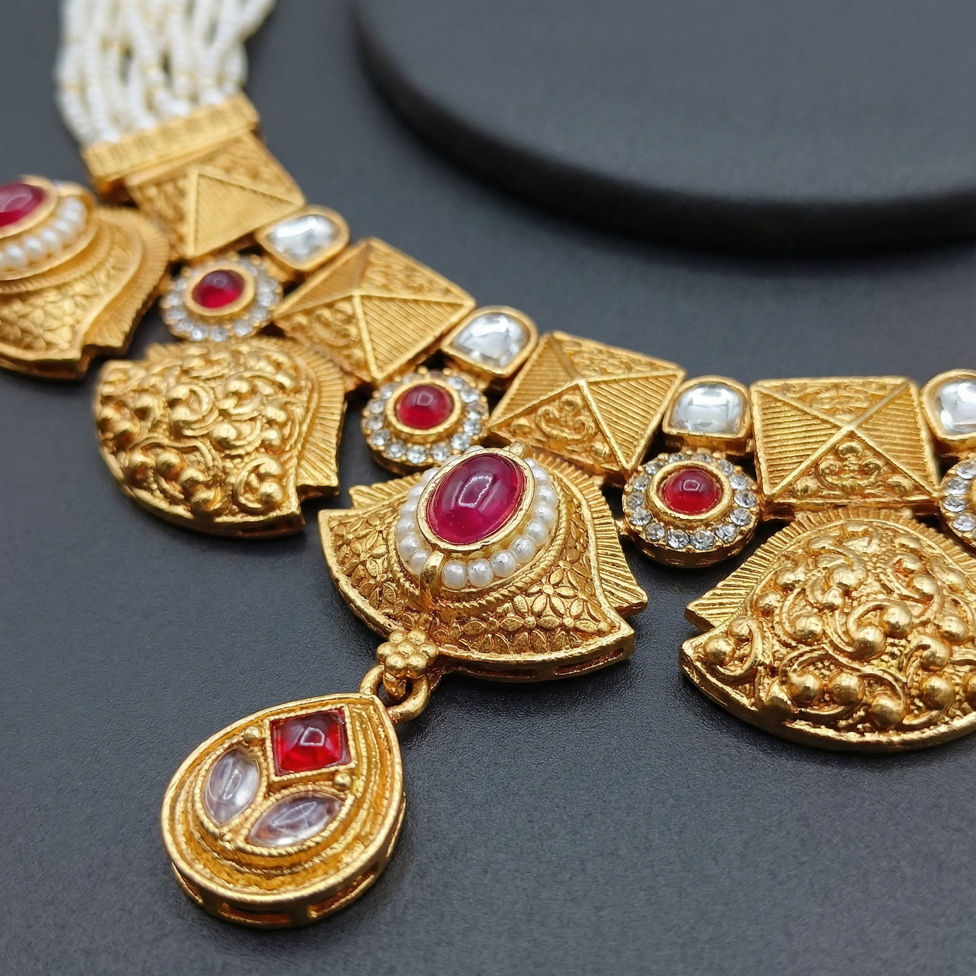 Meenakari Choker Necklace Set: Rajputi Enamel Jewelry - nandai.store